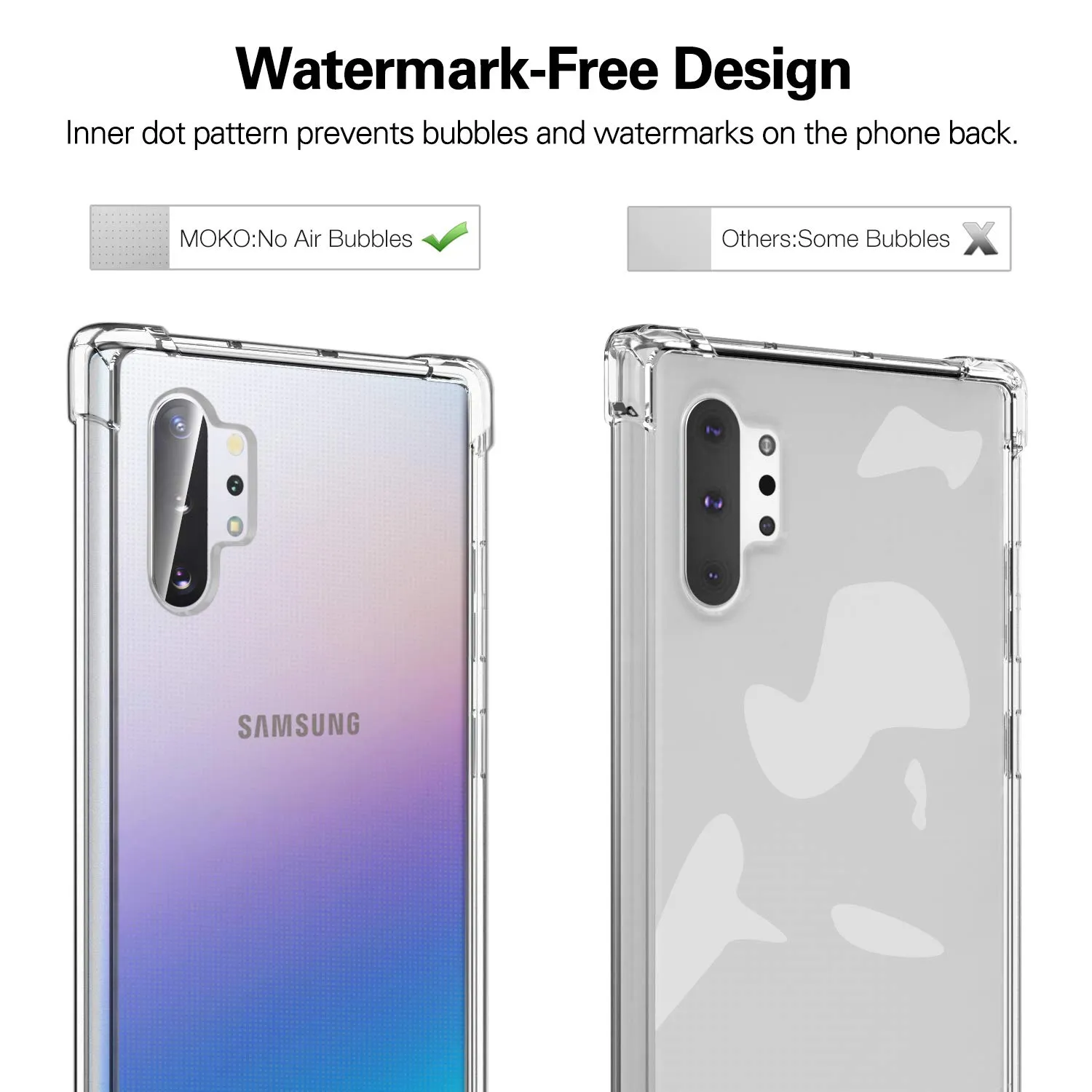 MoKo Galaxy Note 10 Plus custodia trasparente antagraffi