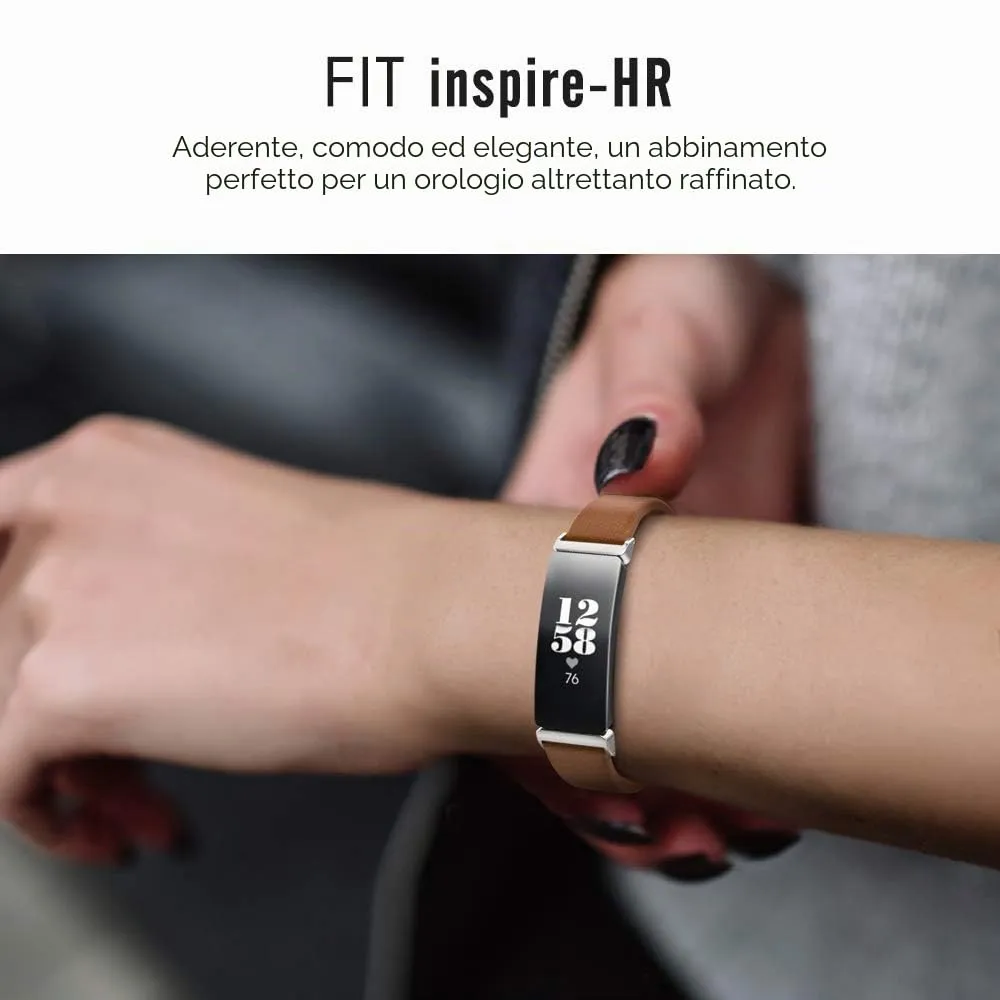 MoKo cinturino pelle per Fitbit Inspire marrone classico