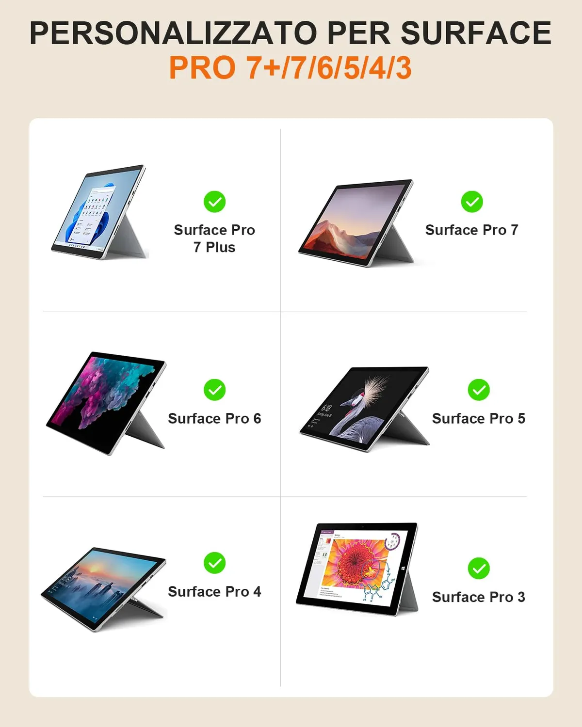 MoKo Surface Pro 7/6/5/4/3 tastiera italiana bluetooth grigio