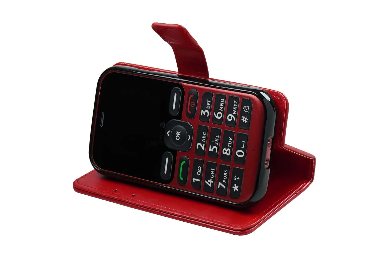 caseroxx Doro Leva L10 L11 custodia libro pelle rossa