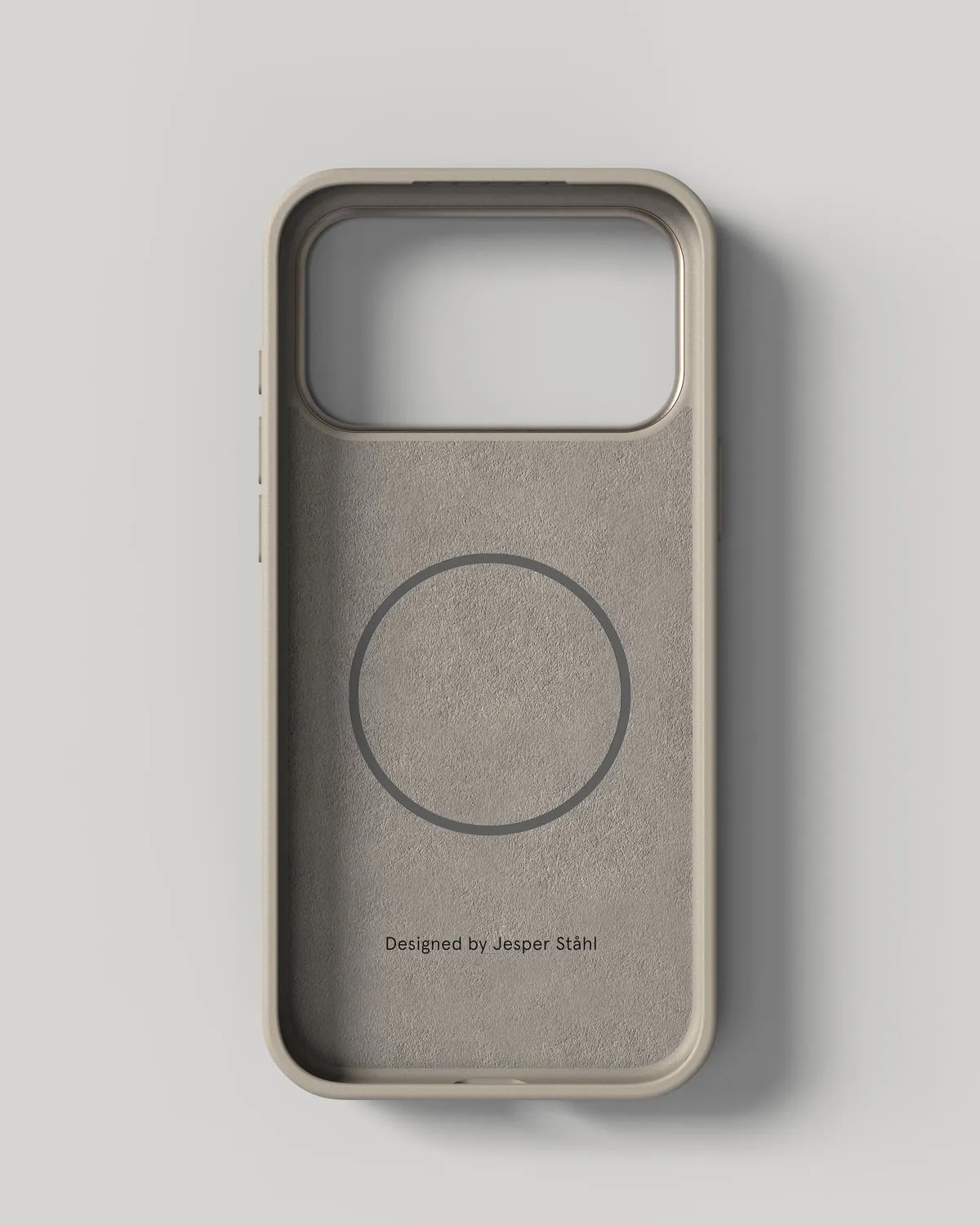 Nudient Bold Case custodia iPhone 18 Pro Max Linen Beige MagSafe