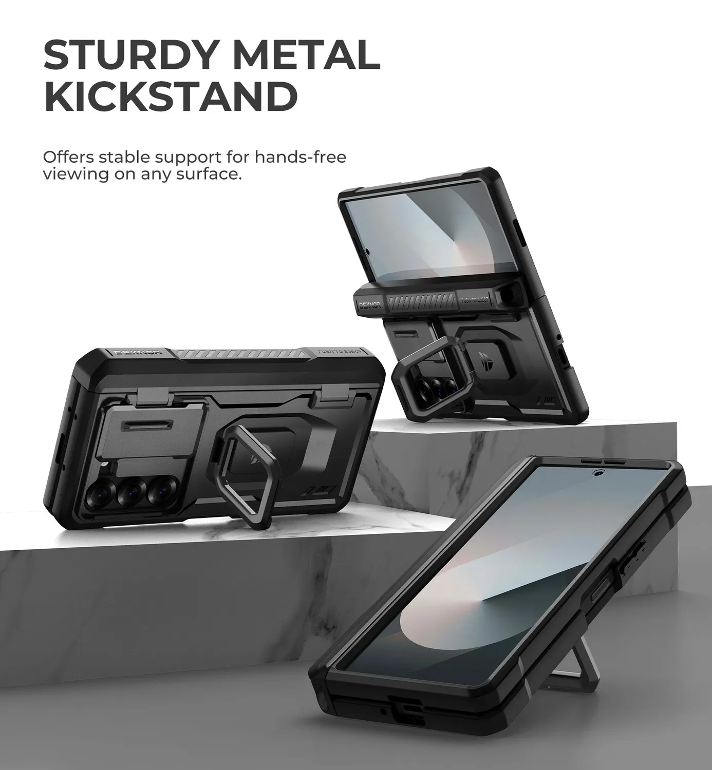 Dexnor Galaxy Z Fold 6 cover nera con cerniera