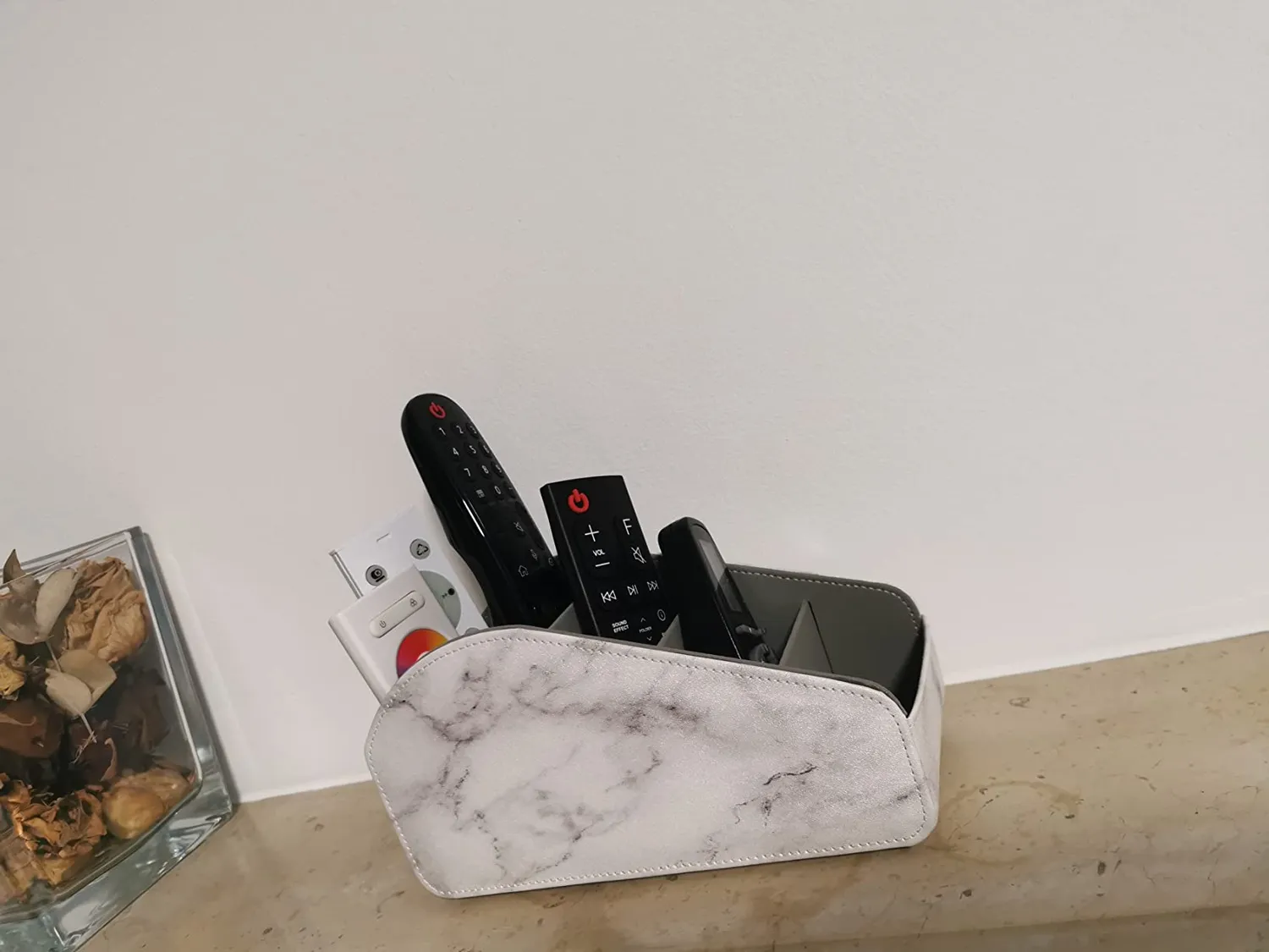 MoKo Porta Telecomandi Pelle Nero 5 Scomparti Antiscivolo