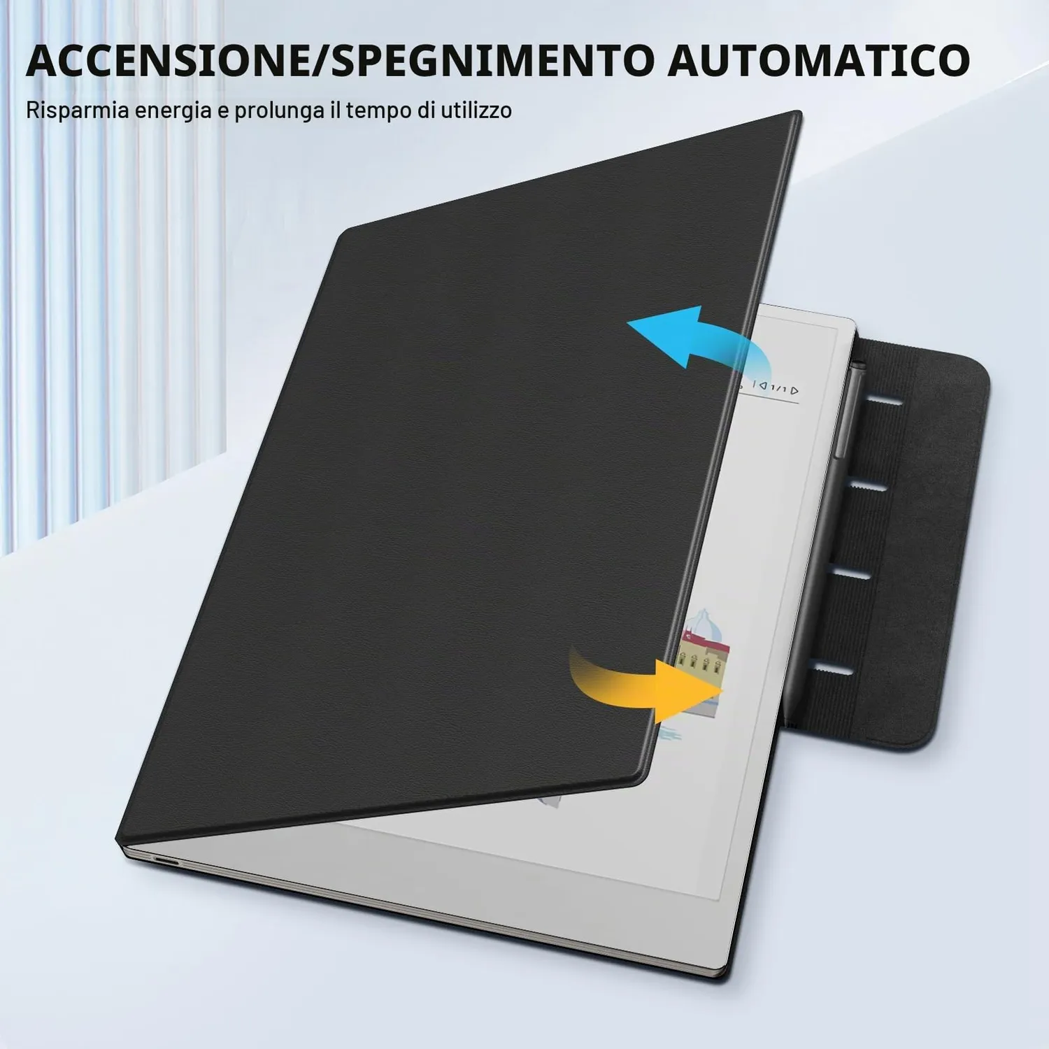 MoKo reMarkable Paper Pro 11,8 custodia nero pelle