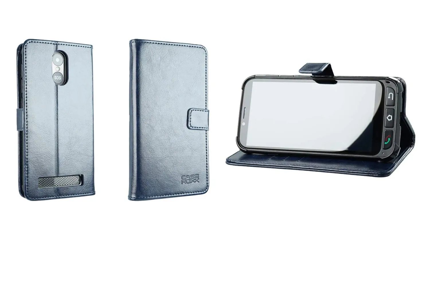 caseroxx SPC Zeus 4G cover libro azzurro chiaro carte