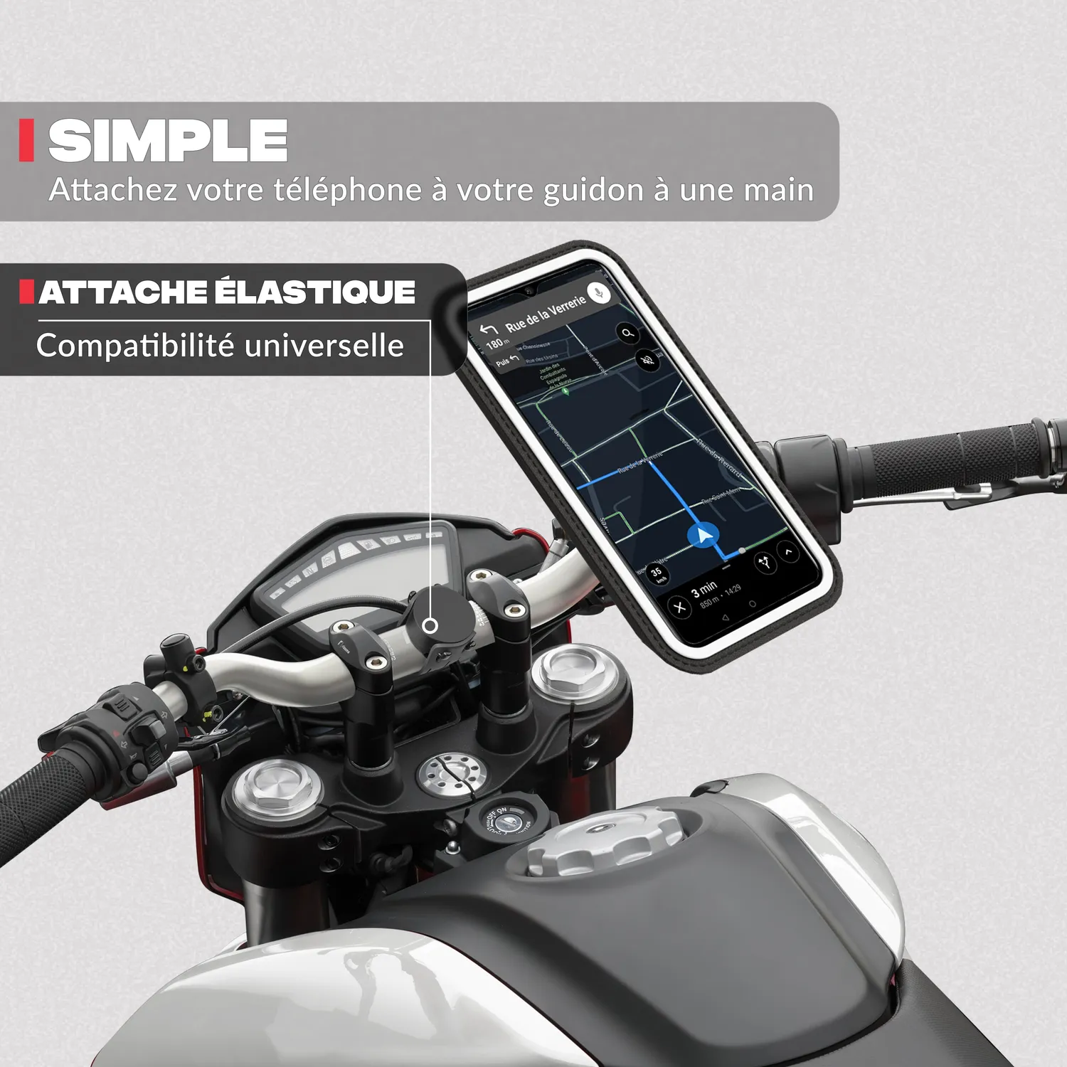 Shapeheart Supporto Telefono Moto Magnetico con Custodia M