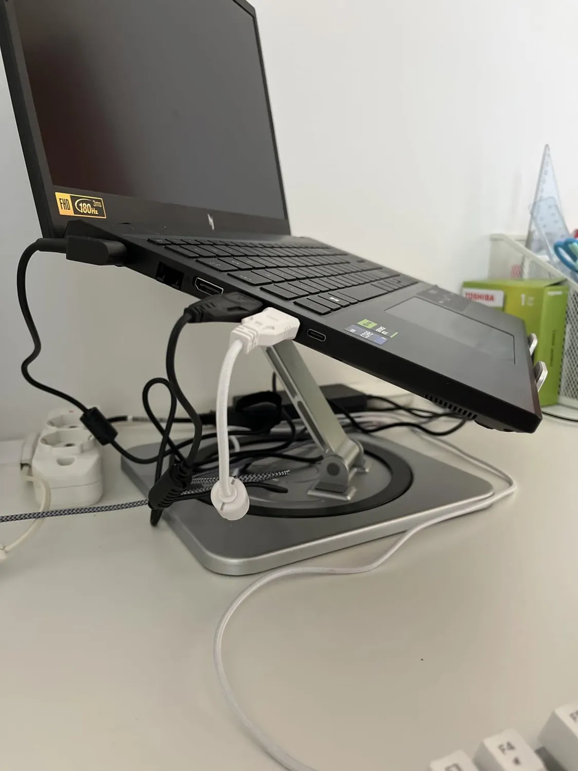 EOIWUY Supporto Laptop 10-16 Pollici Girevole Argento Alluminio