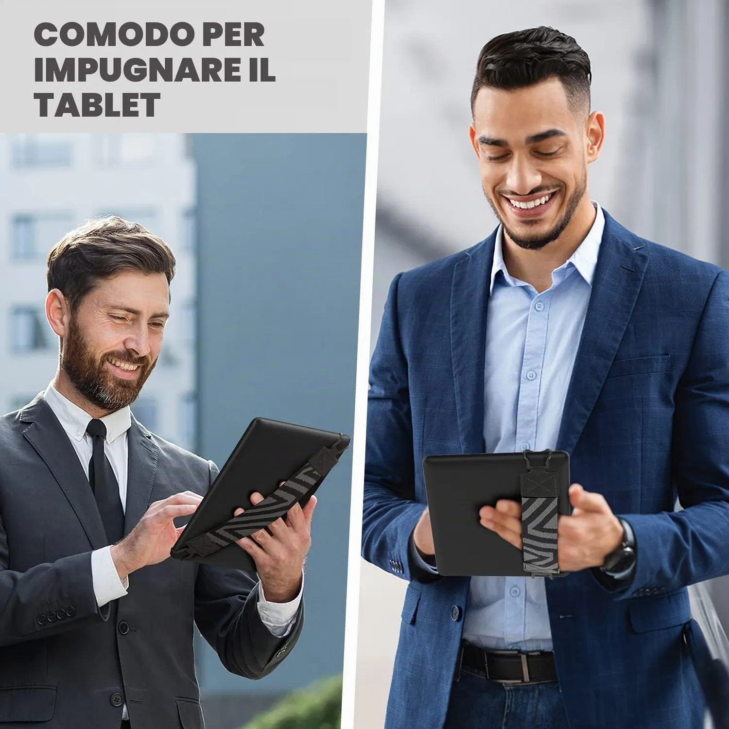 MoKo cinturino mano tablet 9-11" nero elastico