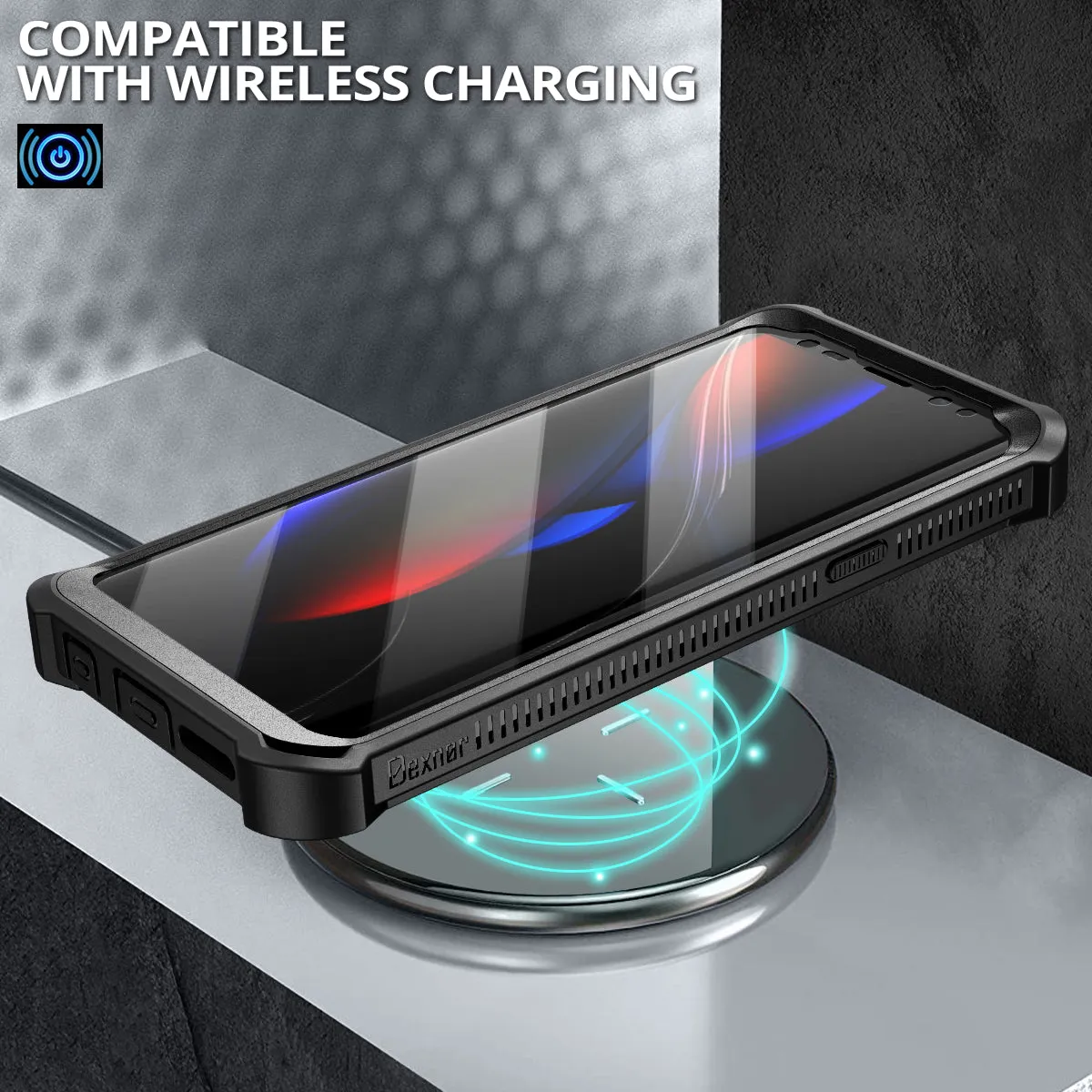 Dexnor Cover Galaxy S9 Nera Antishock con Stand e Vetro