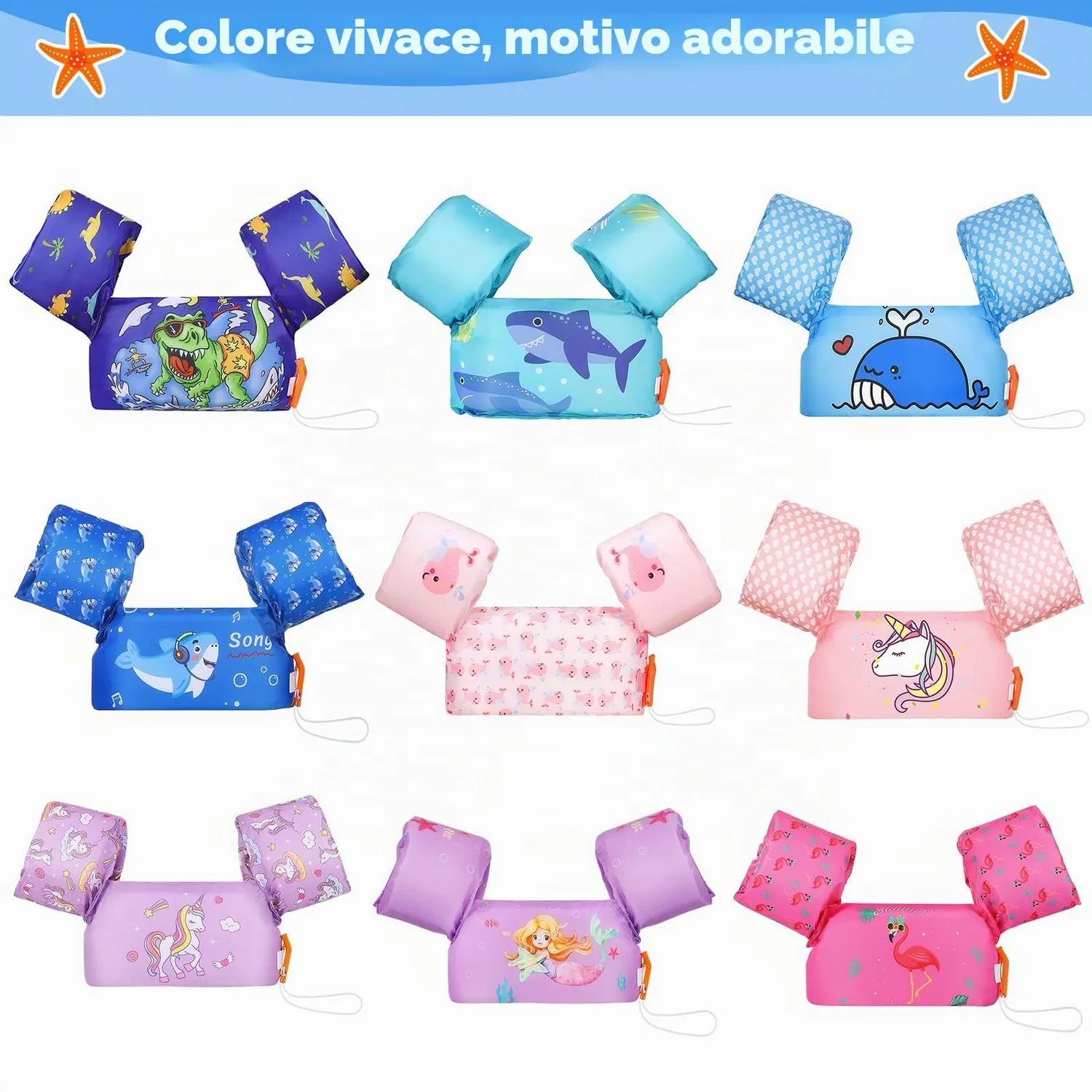 MoKo Gilet Nuoto Bambini Magenta Braccioli Galleggiante