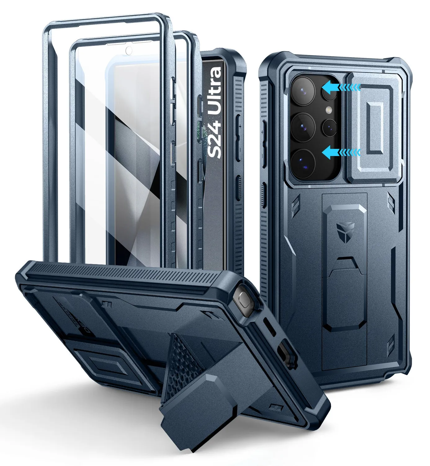 Dexnor Galaxy S24 Ultra Cover rugged nera antiurto