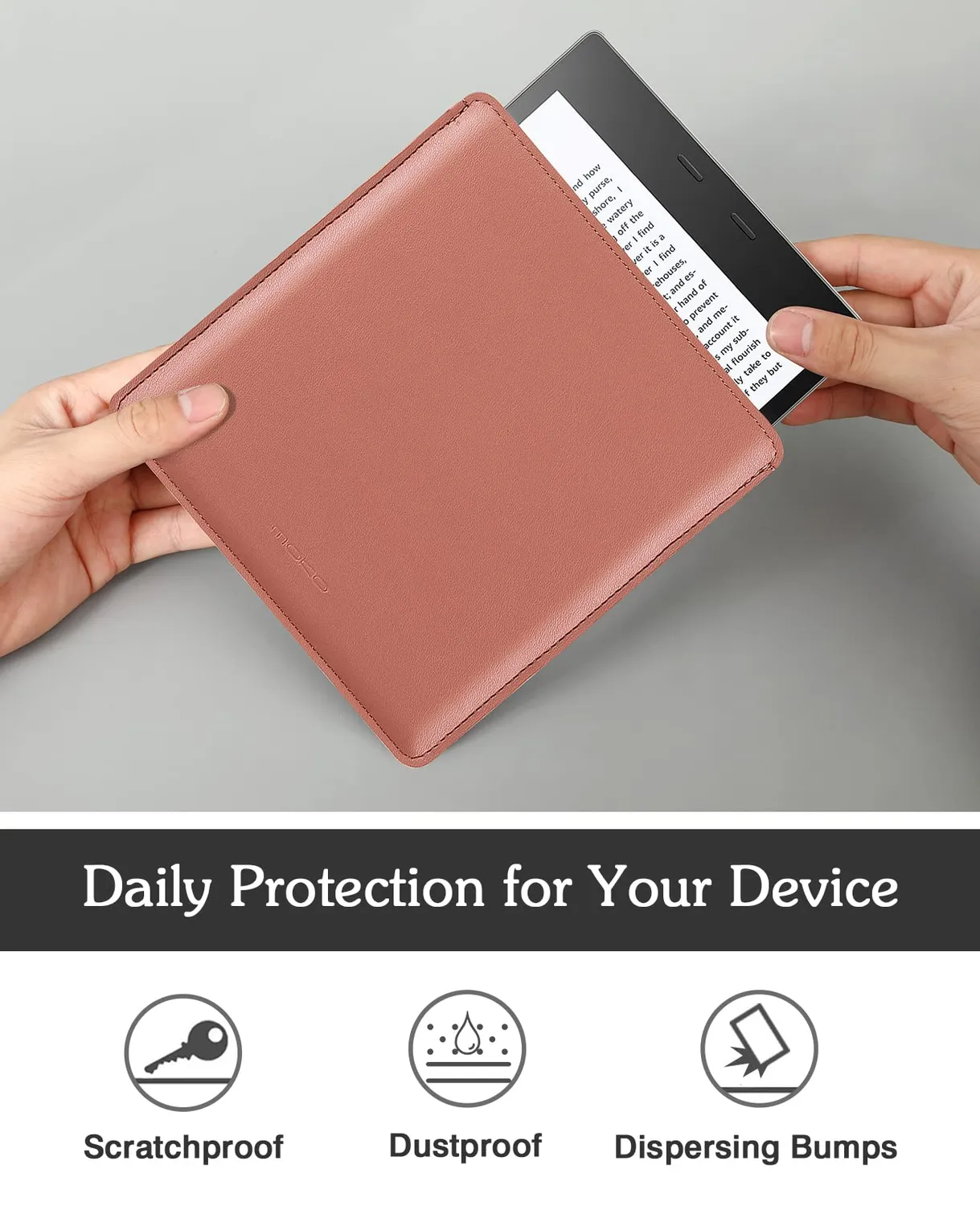 MoKo Borsa Tablet Kindle Oasis 7" Sleeve Ginger Rosso PU