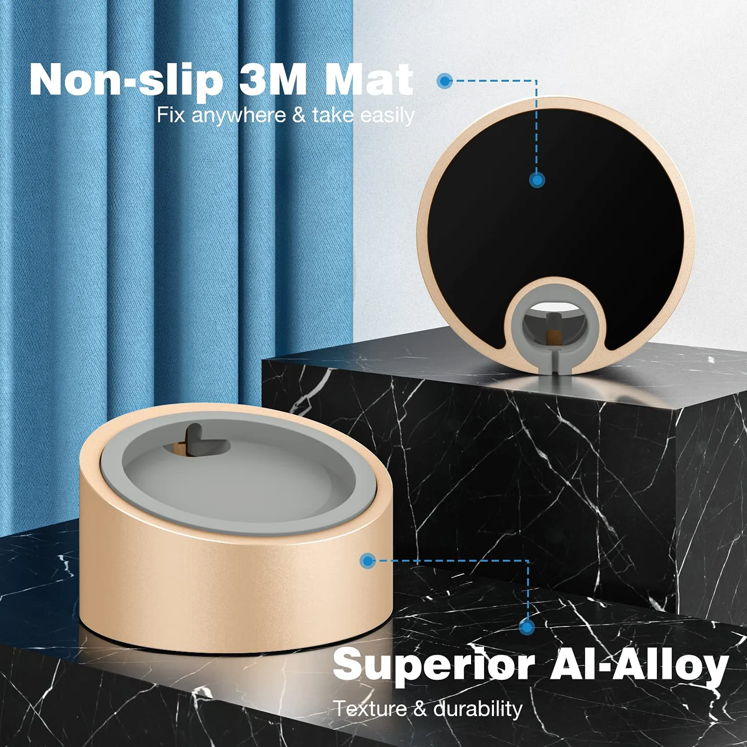 MoKo iPhone 12 supporto magnetico alluminio oro MagSafe