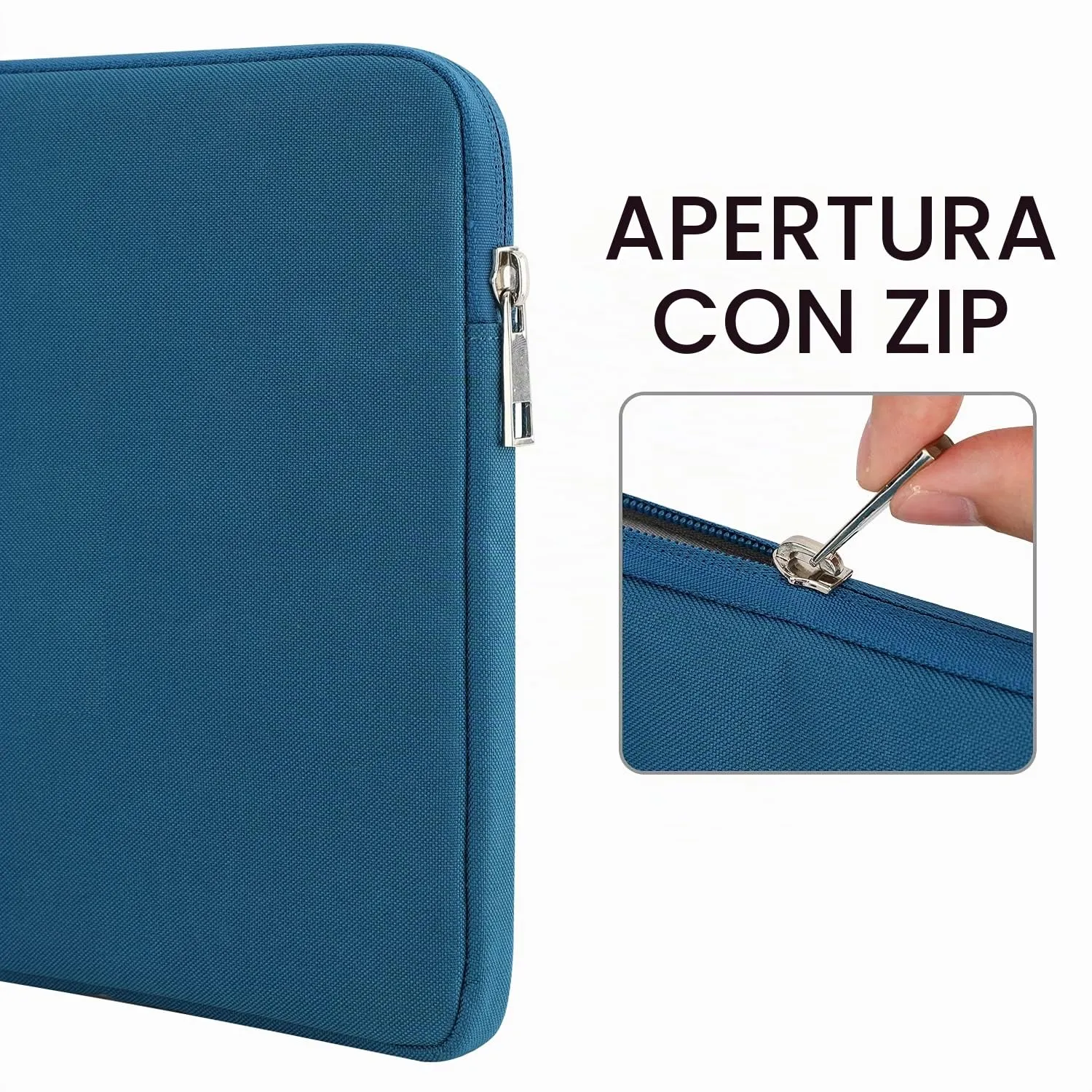 MoKo Sleeve Tablet 9-11 Pollici Blu Pavone con Zip
