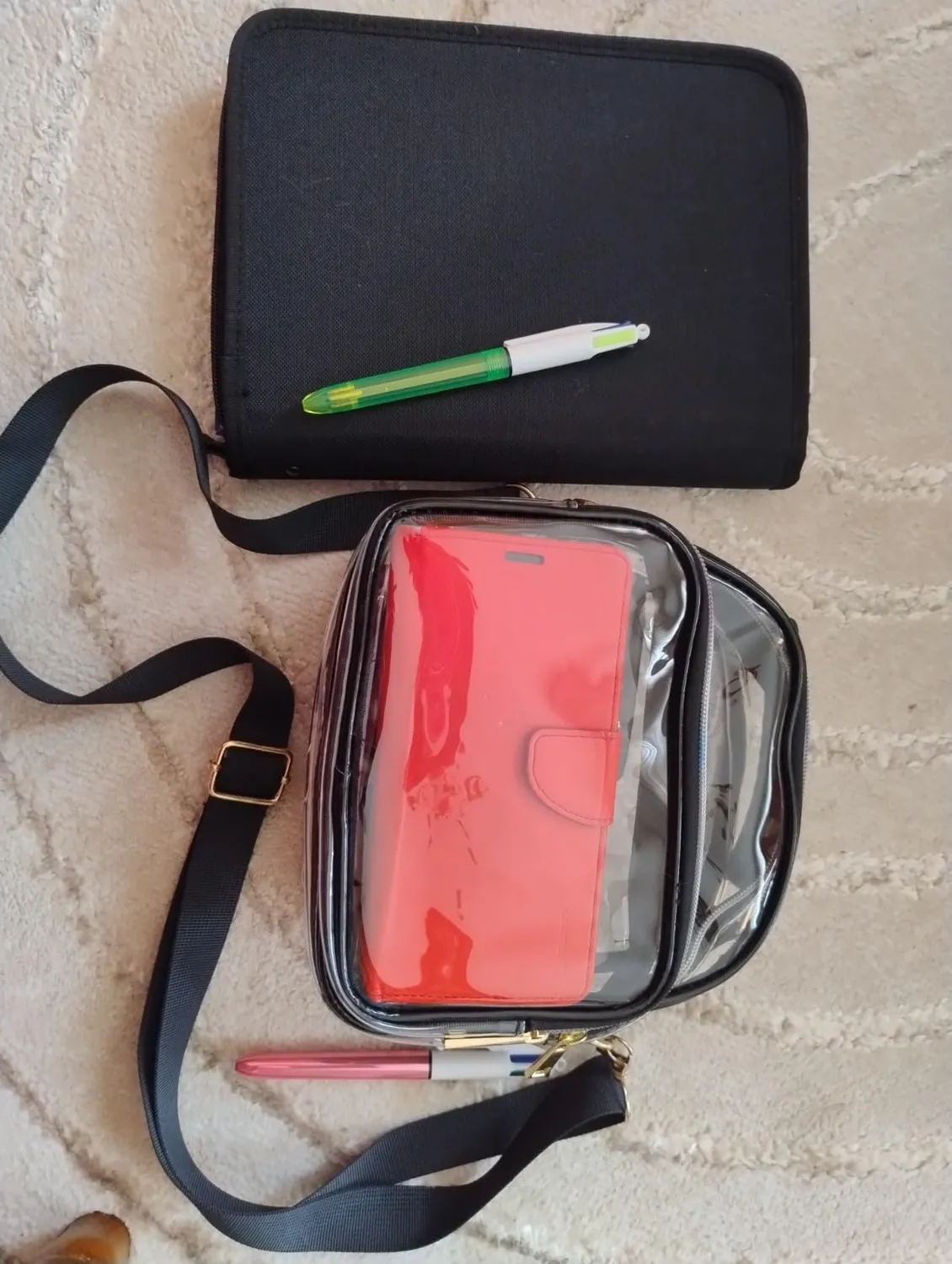 MoKo Borsa Tracolla Trasparente PVC 2 Tasche