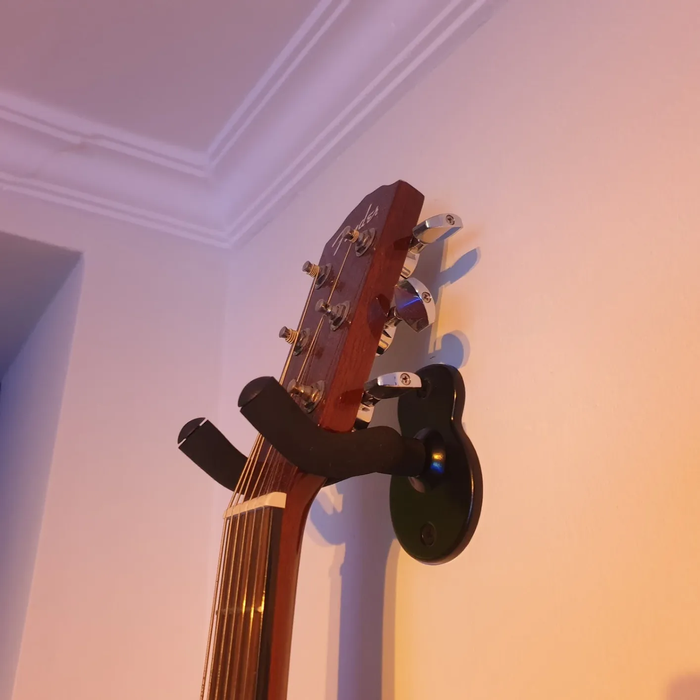 MoKo Supporto Chitarra 3 pezzi gancio parete nero metallo