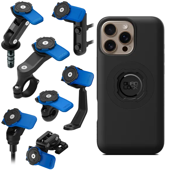 Quad Lock Kit Moto Supporto iPhone + Custodia Antiurto