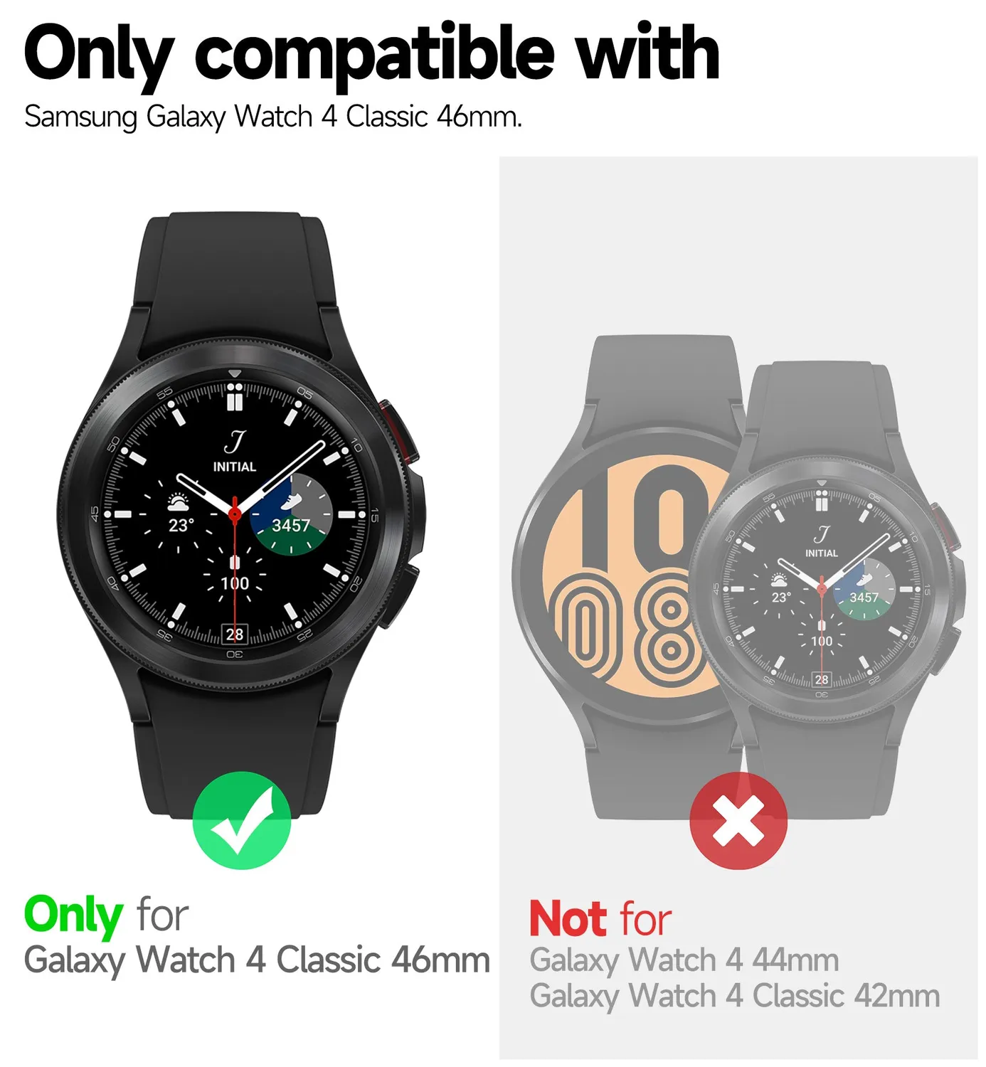 Dexnor Watch 4 Classic 46mm cover nero rugged