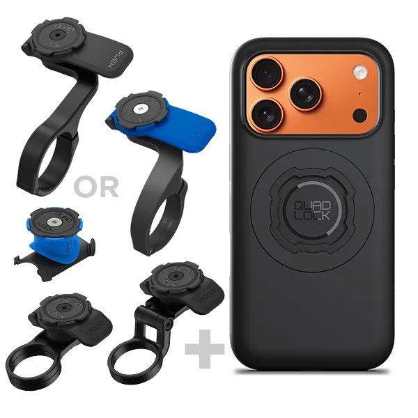 Quad Lock Kit Bici iPhone Bundle supporto manubrio antishock