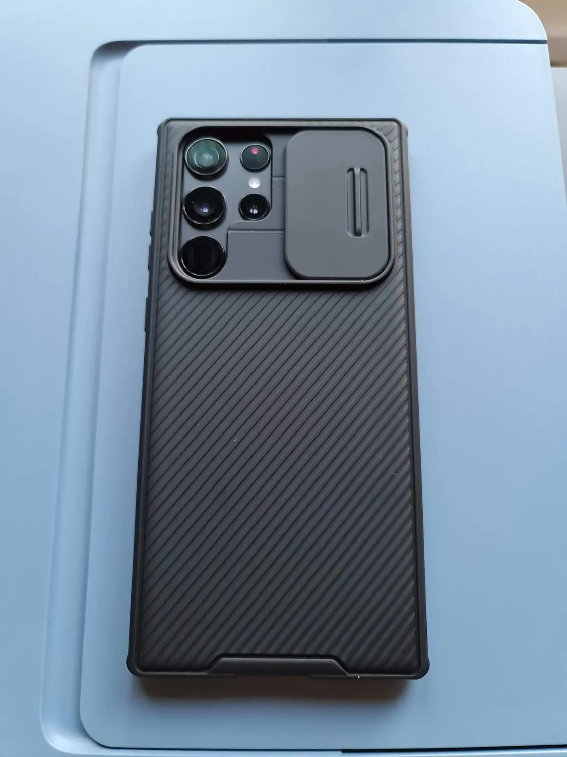 CloudValley Cover Galaxy S22 Ultra Camera Scorrevole nera slim