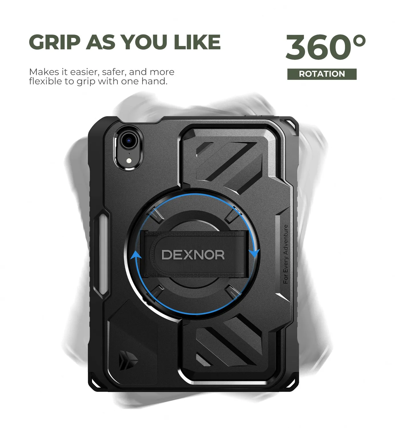 Dexnor iPad mini 6 8.3 custodia rugged nera