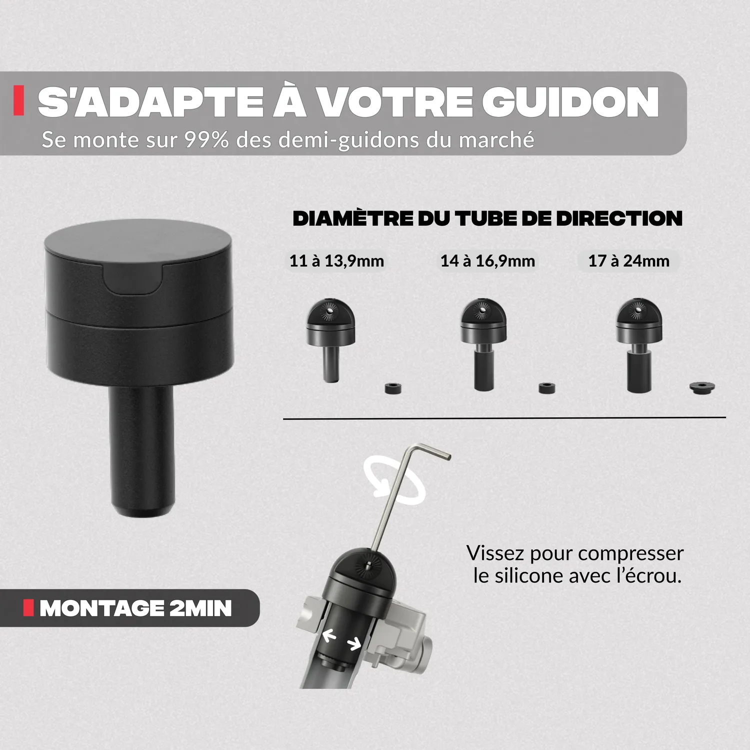 Shapeheart Classique supporto telefono moto semimanubrio con custodia