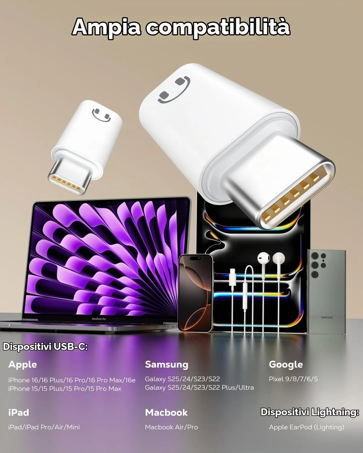 MoKo Adattatore Lightning USB-C per cuffie con chip DAC