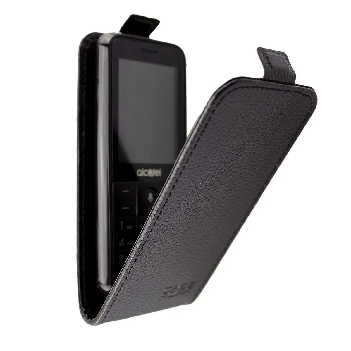 caseroxx Flip Cover Alcatel 3088/3088X nero pelle