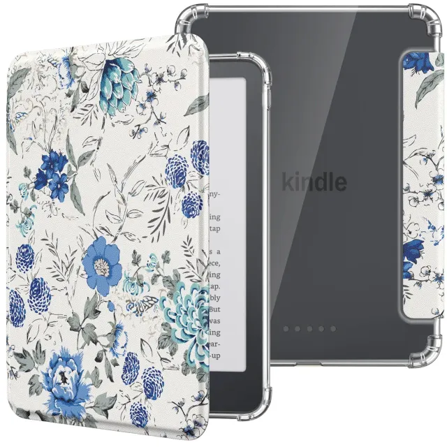 MoKo Custodia Kindle Paperwhite 13a Gen 7" Bianco/Blu antiscivolo