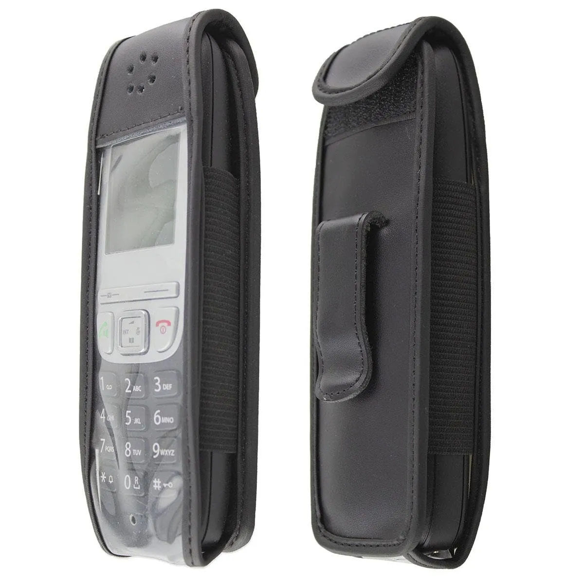 caseroxx Gigaset A415 custodia pelle nera con clip
