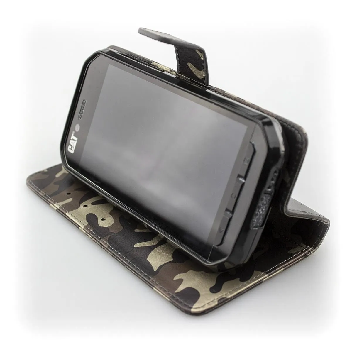 caseroxx Bookstyle Cat S41 custodia portafoglio mimetica