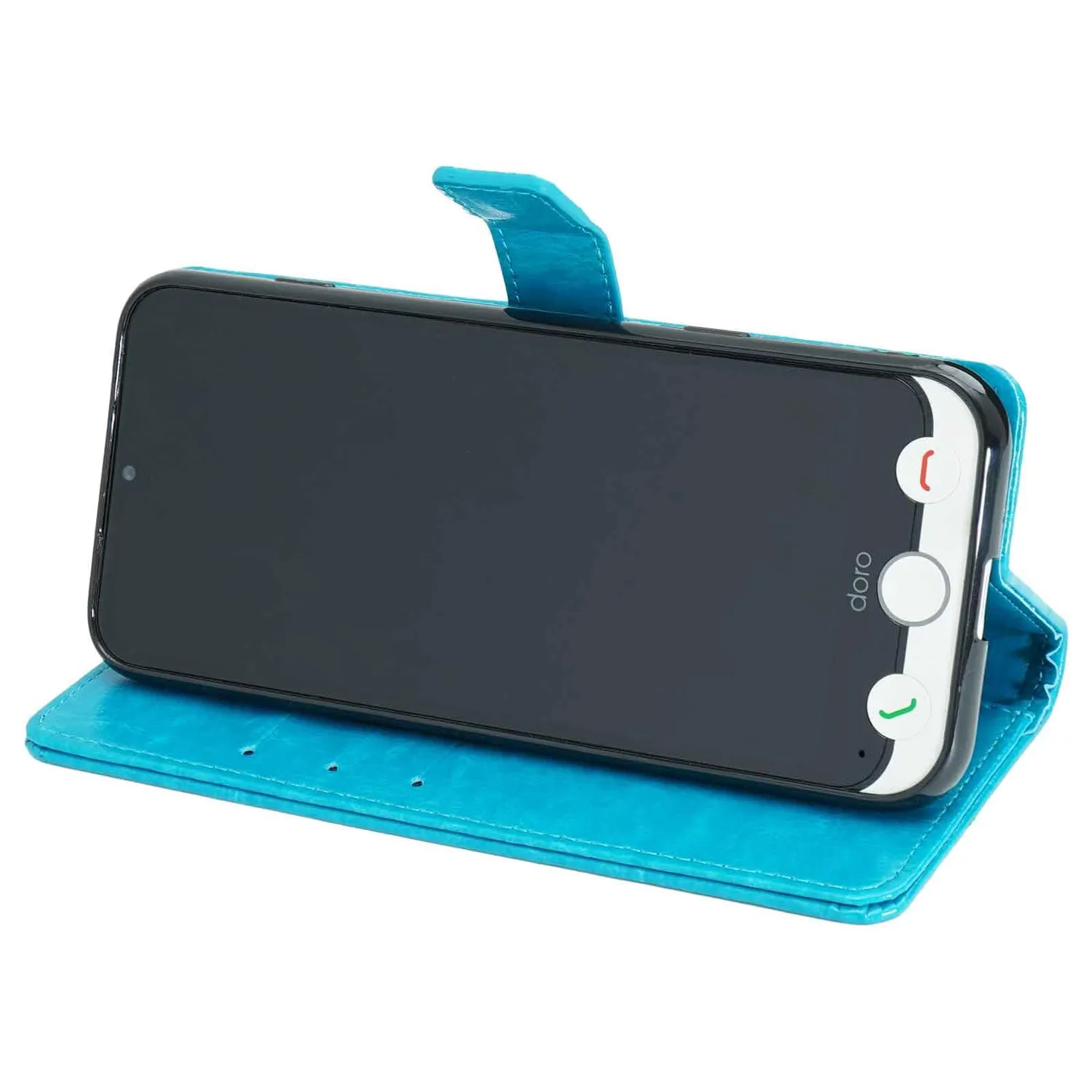 caseroxx Bookstyle Doro Aurora A30/A31 custodia azzurra carte