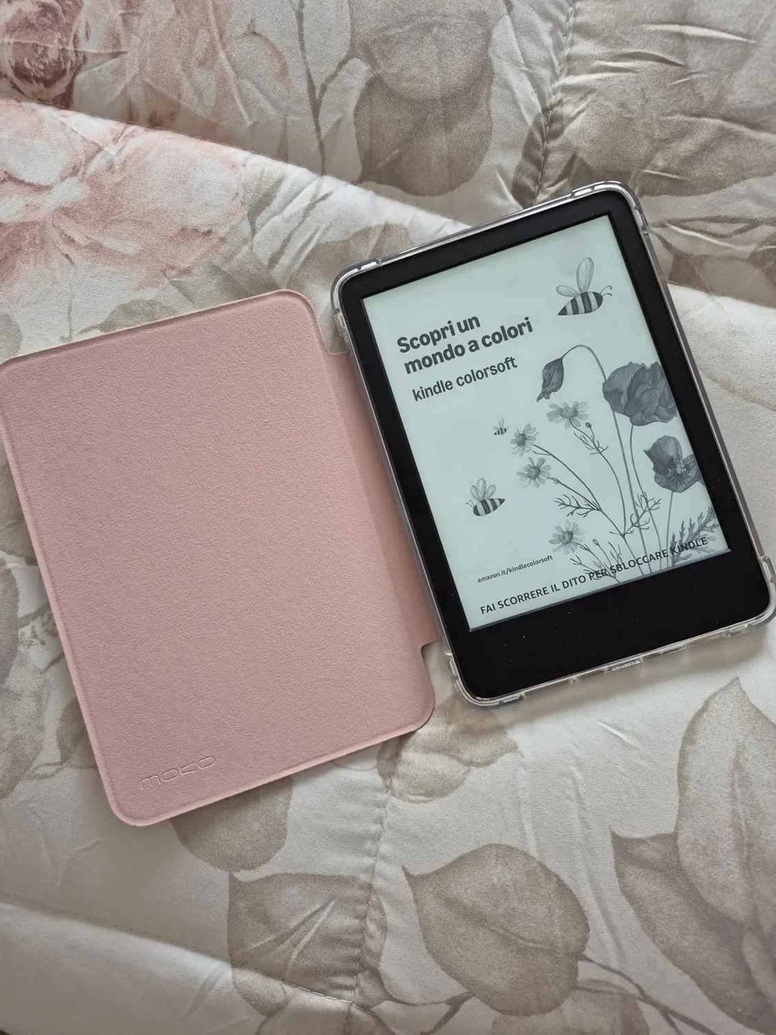 MoKo Kindle Basic 6" 12ª Gen 2026 custodia bianco/blu