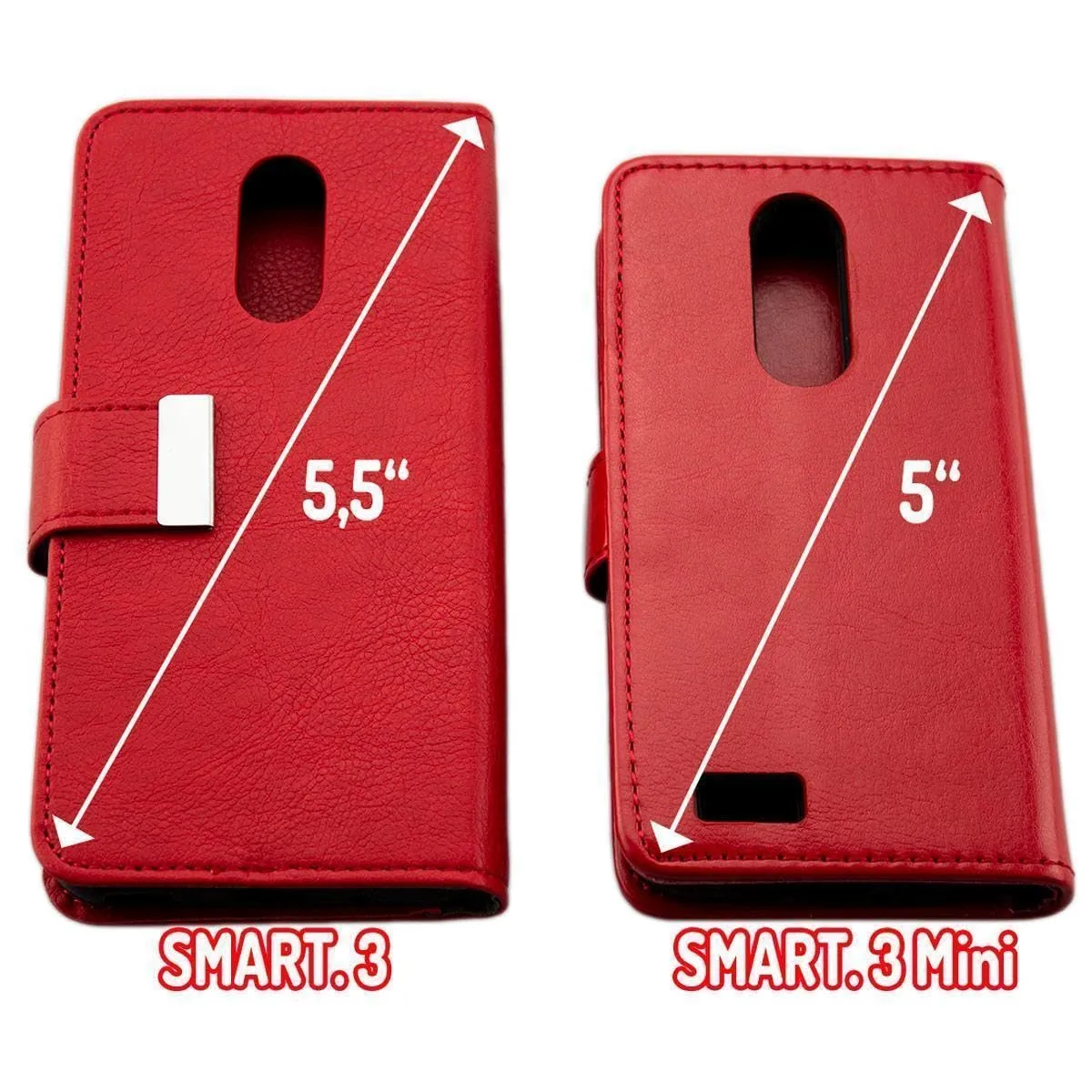 caseroxx Bookstyle Emporia Smart 3 Custodia Portafoglio Rossa