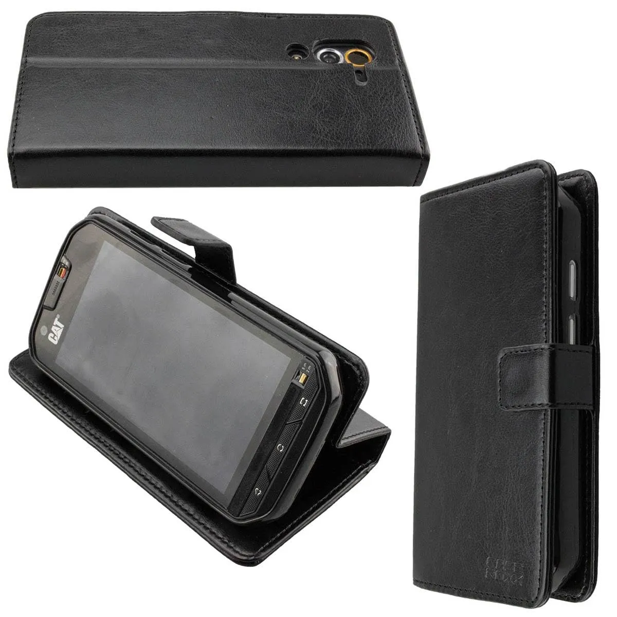 caseroxx Bookstyle custodia Cat S60 portafoglio nero