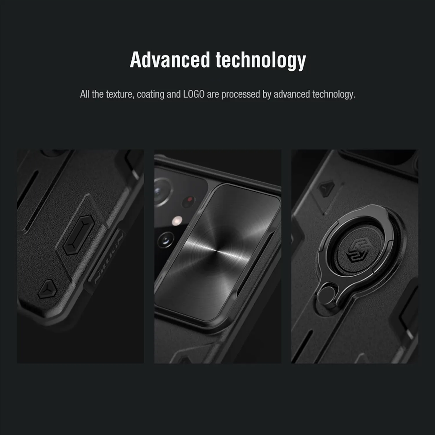 CloudValley Galaxy S21 Ultra Cover Nera Anello Antishock