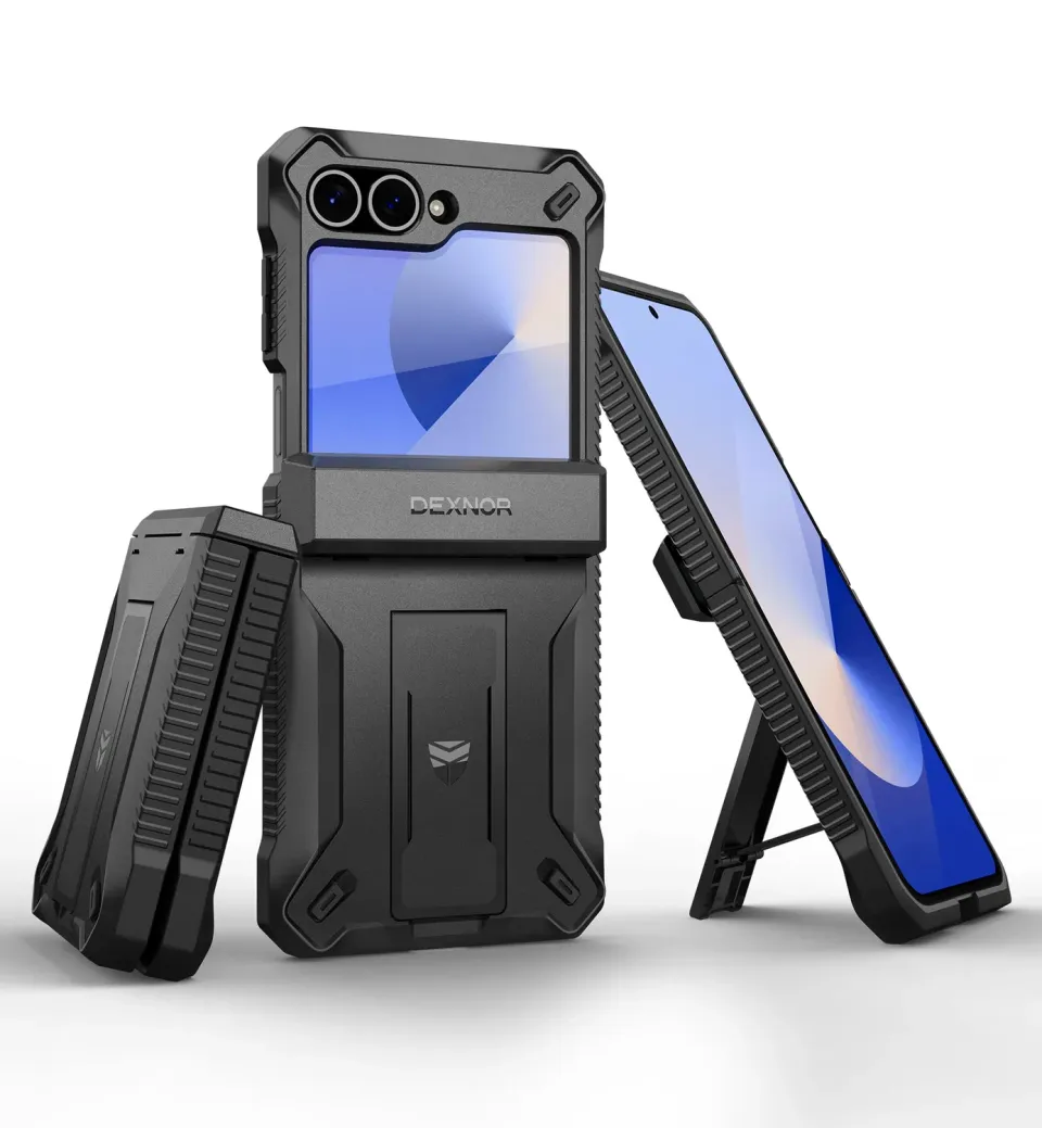 Dexnor Galaxy Z Flip 6 Cover nera con cerniera