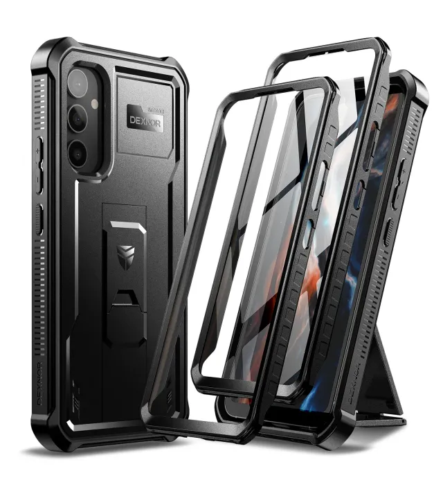 Dexnor Galaxy A54 5G cover nera rugged con stand