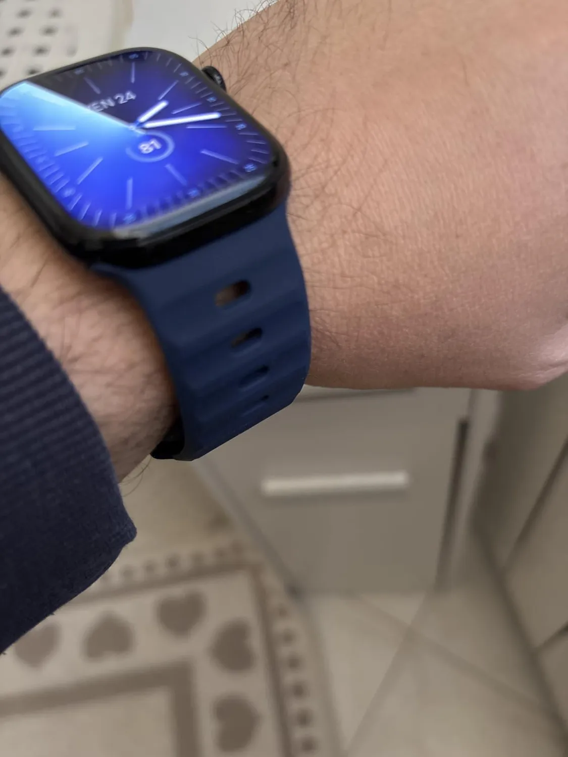 MoKo Cinturino Ocean Apple Watch 42/44/45/46/49mm Nero silicone