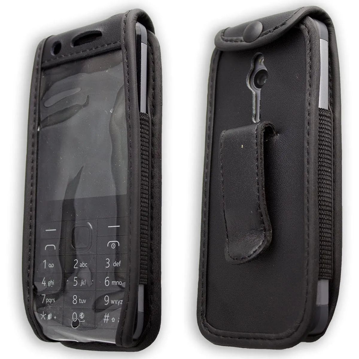 caseroxx Nokia 230 borsello cintura nero vera pelle