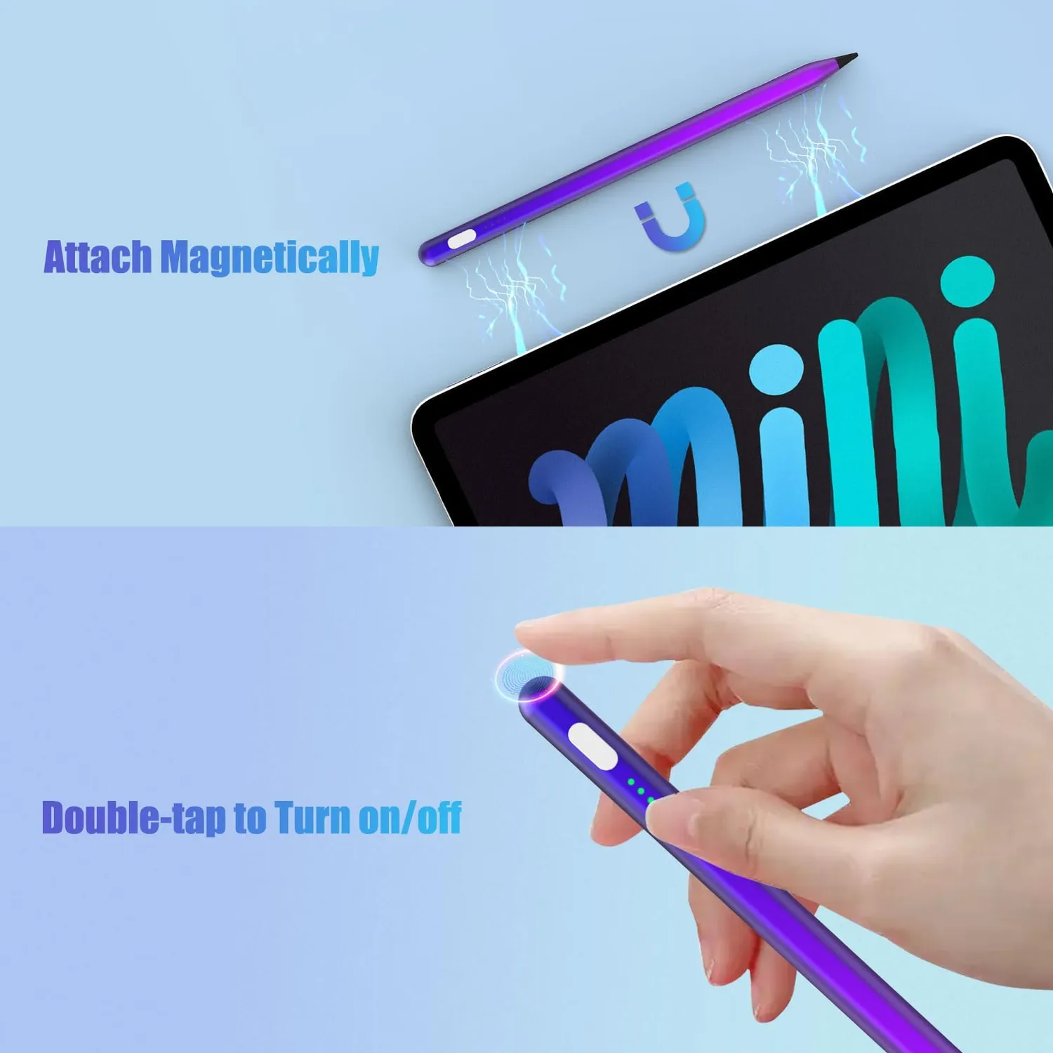 MoKo iPad stylus penna touch viola sfumato ricaricabile