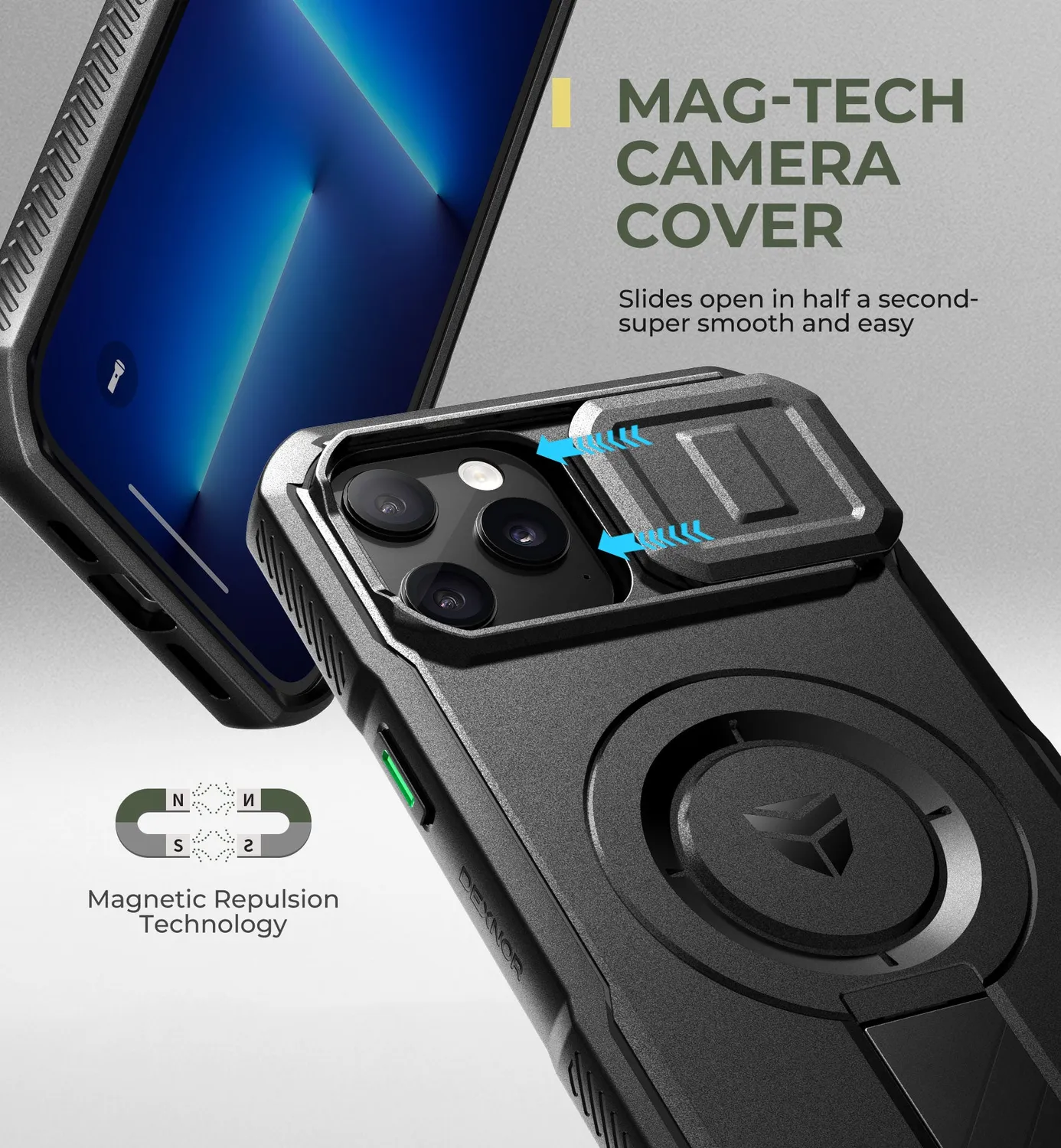 Dexnor cover iPhone 13 Pro Max nera MagSafe antiurto