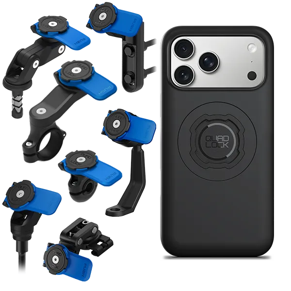 Quad Lock Kit Moto Supporto iPhone + Custodia Antiurto
