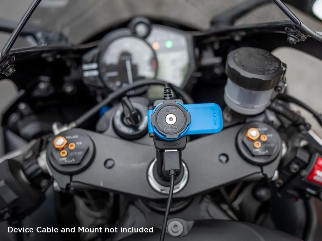Quad Lock Caricabatterie USB Moto ricarica rapida IP66