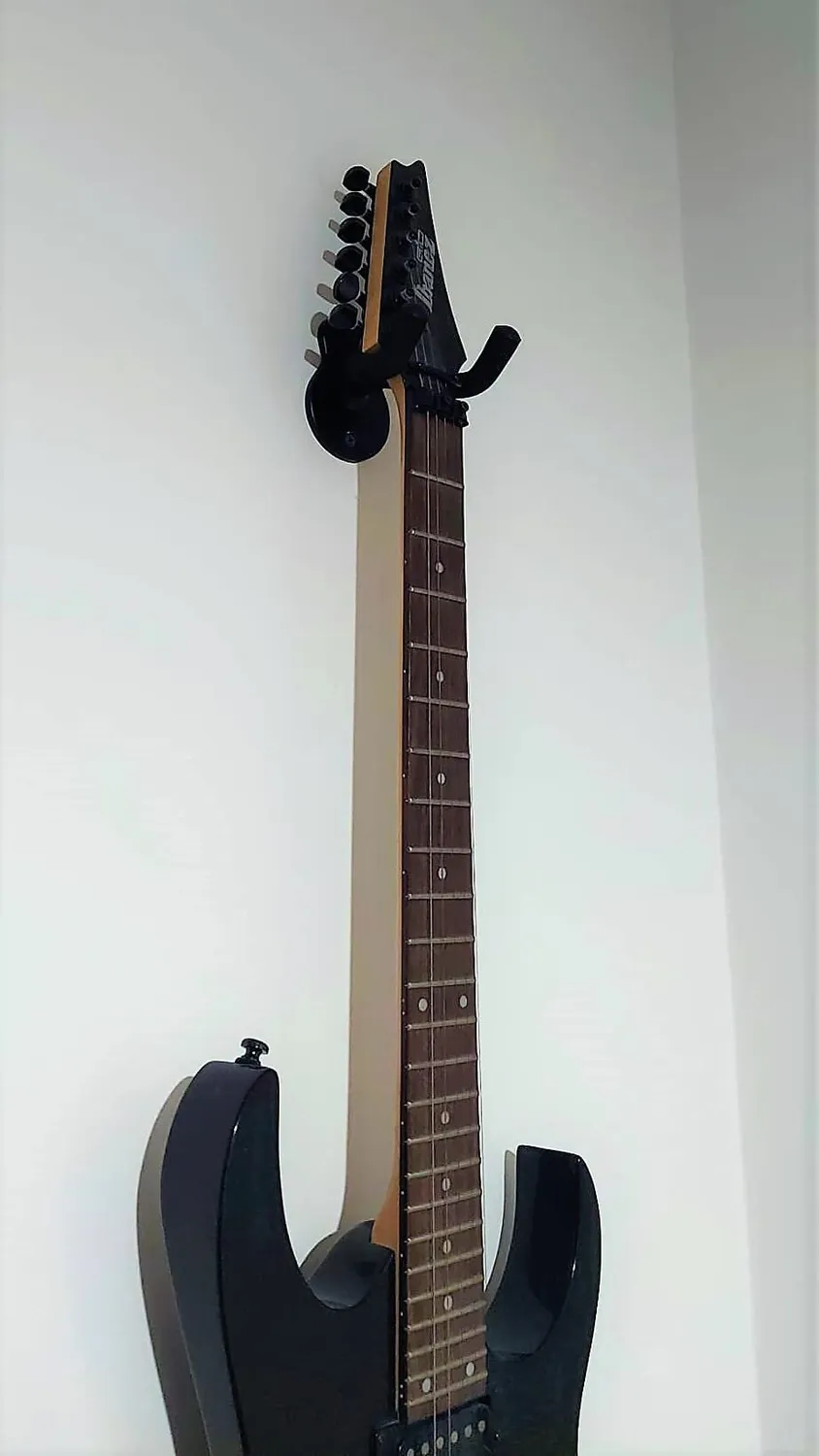 MoKo Supporto Chitarra 3 pezzi gancio parete nero metallo