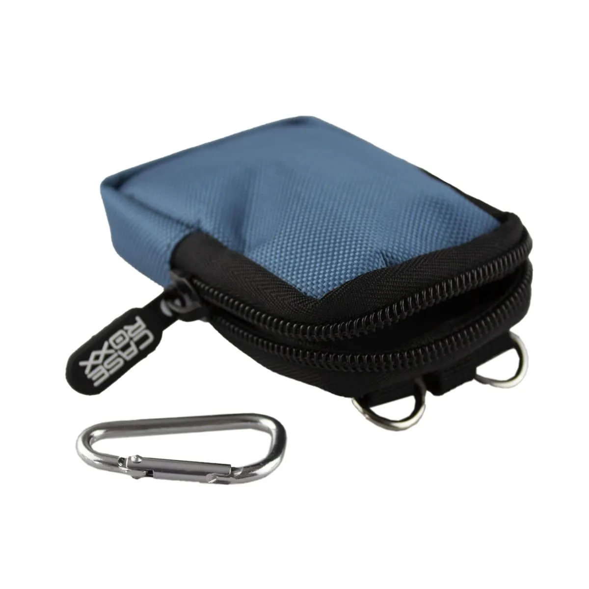 caseroxx Canvas custodia Freestyle Libre blu con moschettone