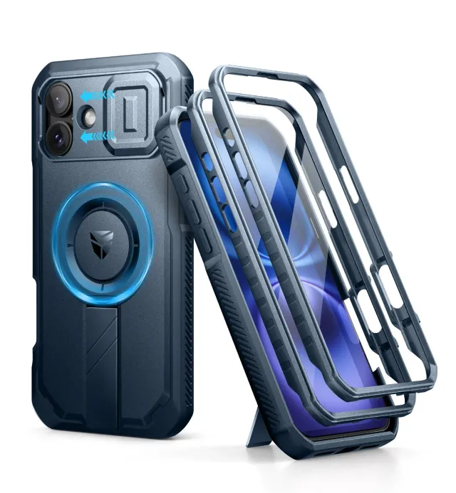 Dexnor iPhone 16 Plus Cover Blu MagSafe Antiurto