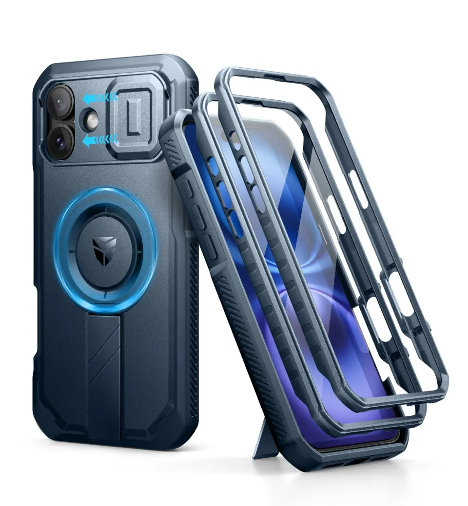 Dexnor iPhone 16 Plus Cover Blu MagSafe Antiurto
