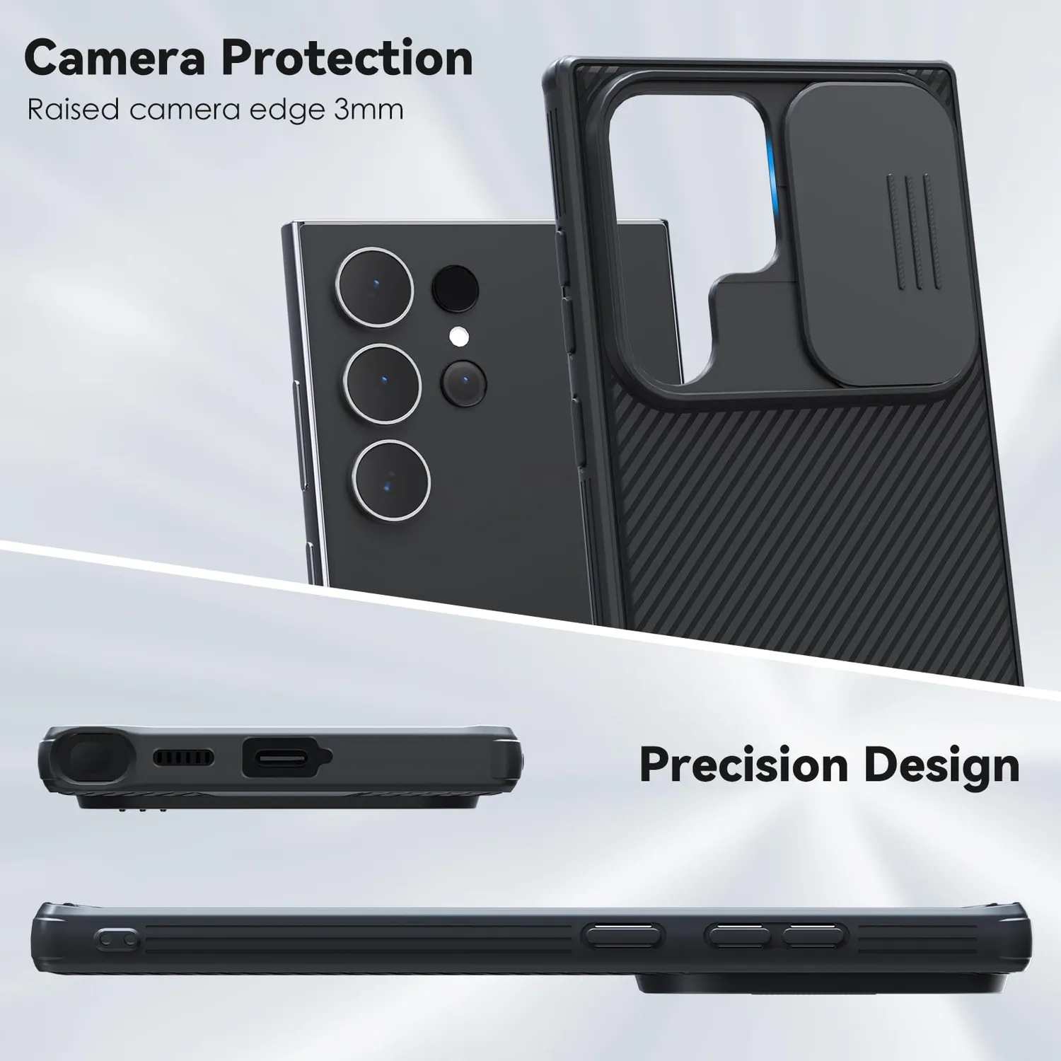 CloudValley S24 Ultra Cover Samsung Galaxy S24 Ultra Nero PC