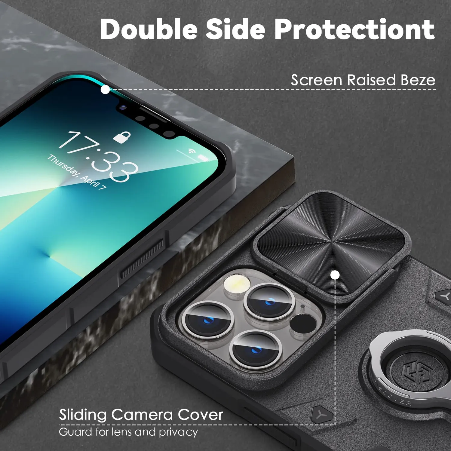 CloudValley Cover iPhone 13 Pro 6.1 Cover Nero Antischock
